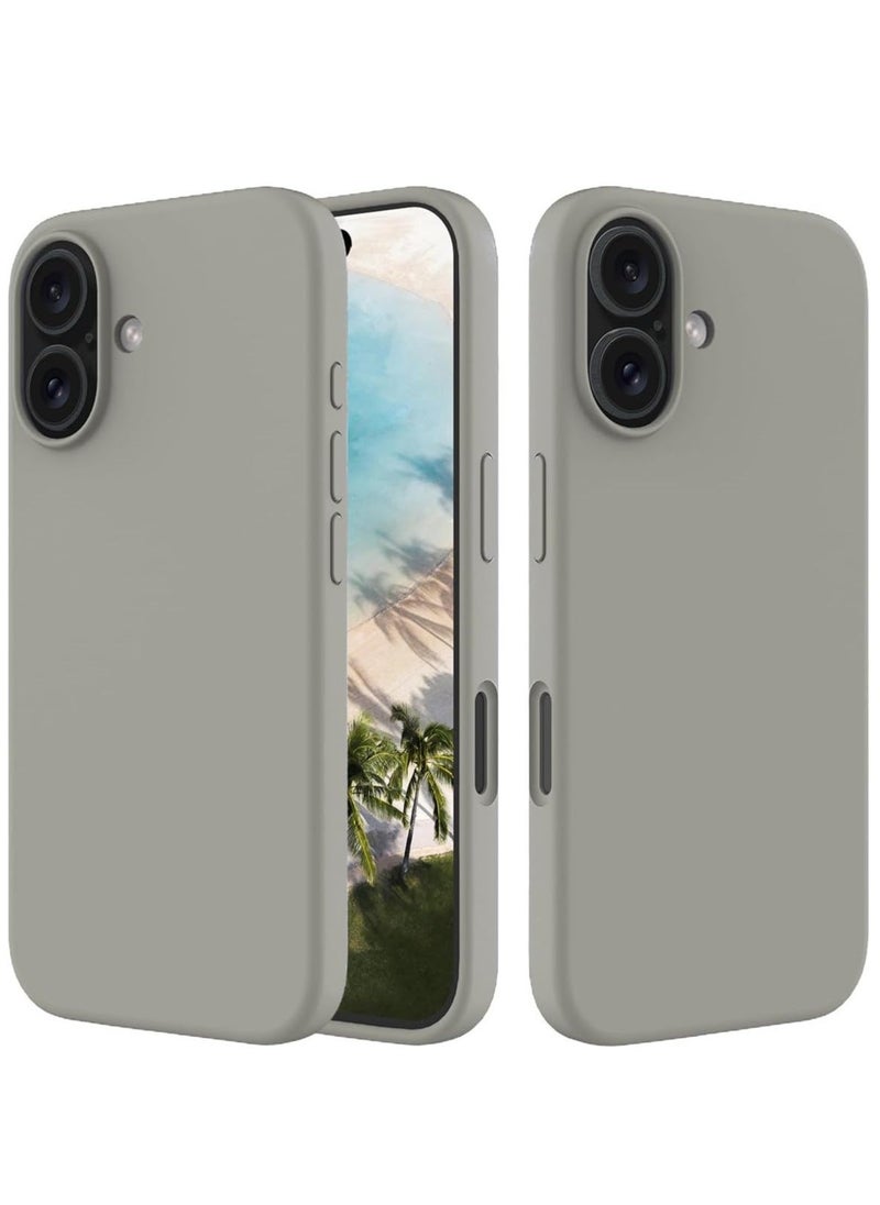 BGM iPhone 16 Plus Slim Fit Matte Gray TPU Case â Soft, Shock-Resistant Silicone Protective Cover 