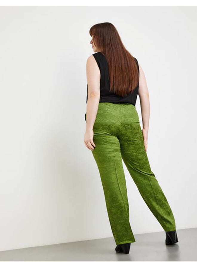 GERRY WEBER Shiny jacquard trousers Greta - Image 4