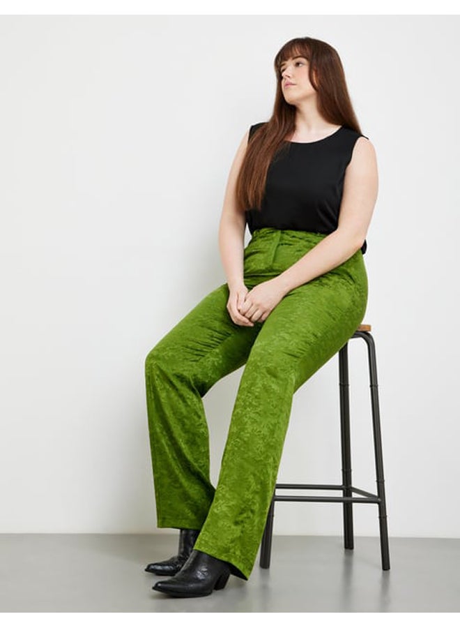 GERRY WEBER Shiny jacquard trousers Greta - Image 3