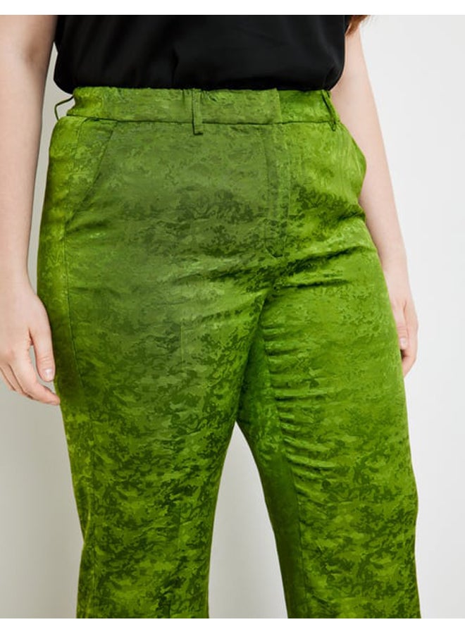 GERRY WEBER Shiny jacquard trousers Greta - Image 5