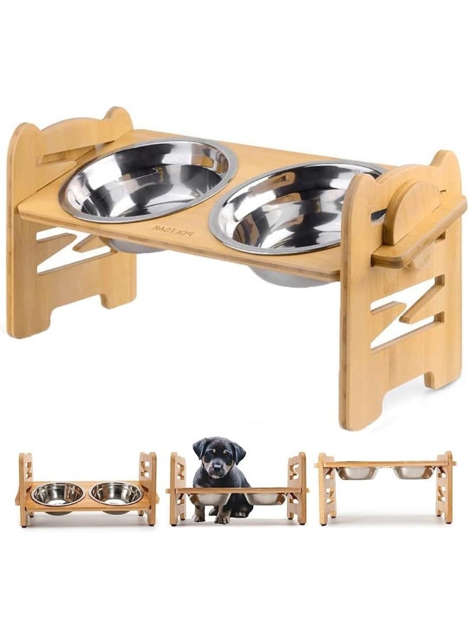 NeoStyle Elevated Dog Bowls, Equipped with High Bracket Sloping Dog Food Bowl, Removable Raised Stand No Spill Pet Food Water Feeding Bowls for Small Medium Dogs Cats, Home & Outdoor Use - Image 1