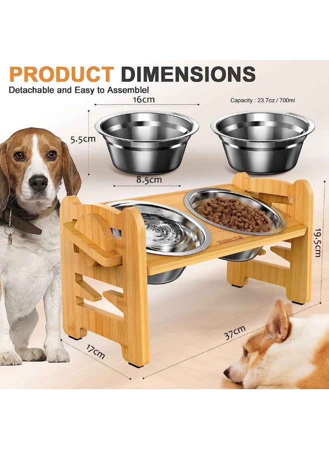 NeoStyle Elevated Dog Bowls, Equipped with High Bracket Sloping Dog Food Bowl, Removable Raised Stand No Spill Pet Food Water Feeding Bowls for Small Medium Dogs Cats, Home & Outdoor Use - Image 5