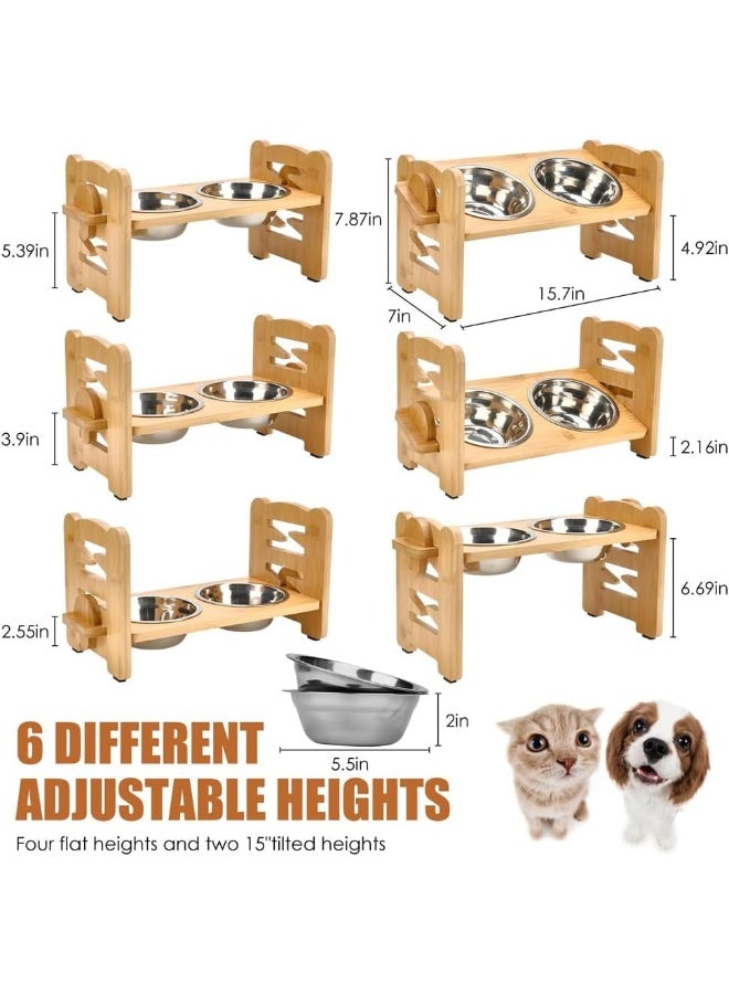 NeoStyle Elevated Dog Bowls, Equipped with High Bracket Sloping Dog Food Bowl, Removable Raised Stand No Spill Pet Food Water Feeding Bowls for Small Medium Dogs Cats, Home & Outdoor Use - Image 2