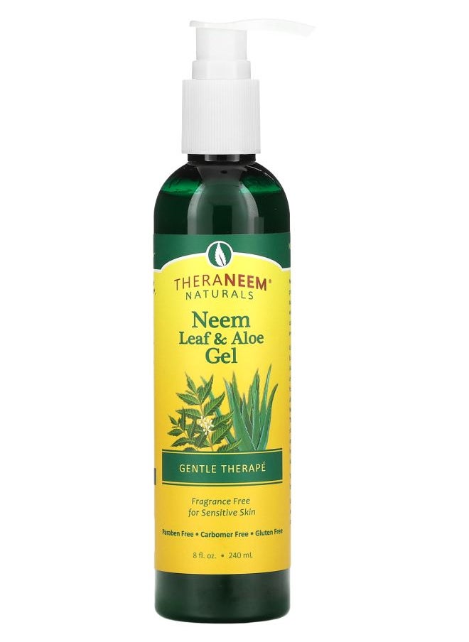 ORGANIX SOUTH TheraNeem Naturals Neem Leaf & Aloe Gel Gentle Therapé Fragrance Free 8 fl oz (240 ml) 