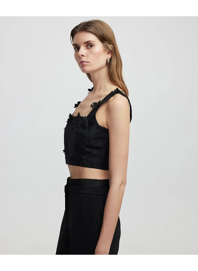 ابيكول Floral Applique Blouse