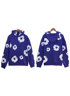 Generic Autumn Winter Couples Hoodie Sweatpants Set 5640 purple 