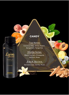 LYON SCENT Lyon Scent Aroma Oil, 100% Pure Oil, Perfume for Air Freshener, Diffuser Aroma, Fragrance Oil, Air Freshener Oil refill, Essential Scented Oil, Luxurious Scent (Candy)  - Image 2