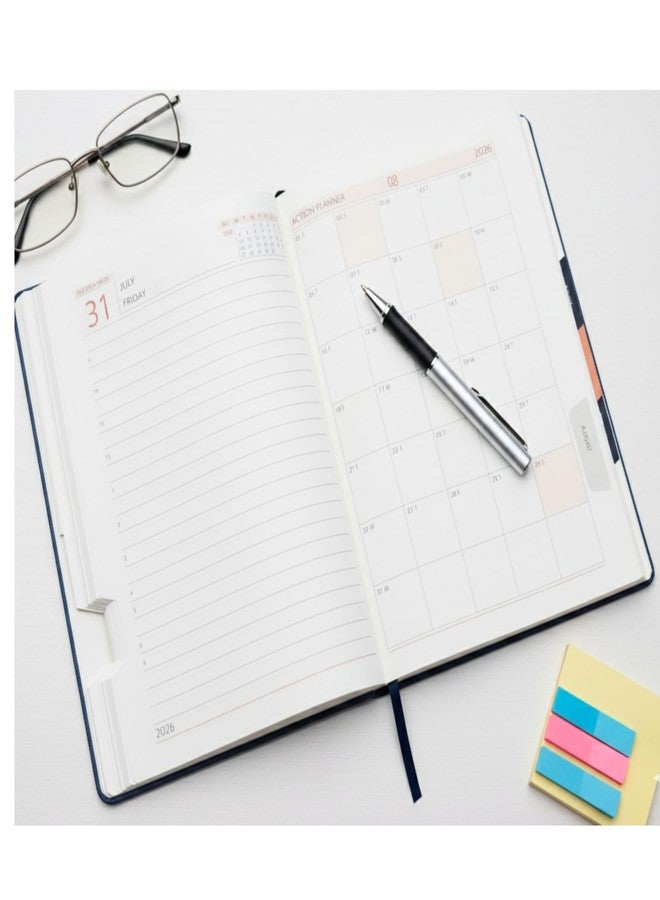 Castleore Printed Executive Notebook Diary 2026 PU Foam Padded Artificial Leather Cover A5 Size 8.3 inch x 6 inch Premium Paper Quality 365 Pages Daily Monthly Planner with Dates (Inner Peace Brown 2026) - Image 5