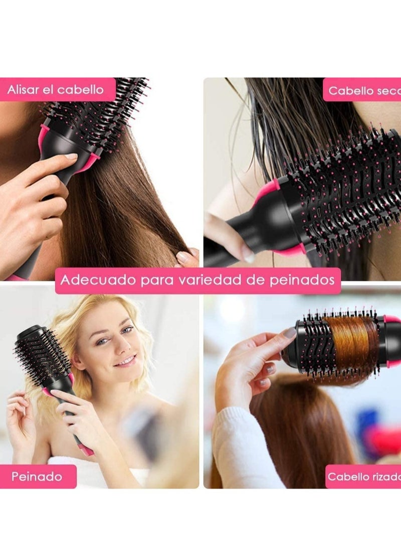 إلترازون One-Step Hair Dryer Comb, 2-In-1 Multifunctional Negative Ion Straightener Curler Curling Brush Hot Air Comb Auto Rotating Hair Styler Tool for All Hair Types (us plug) - Image 2