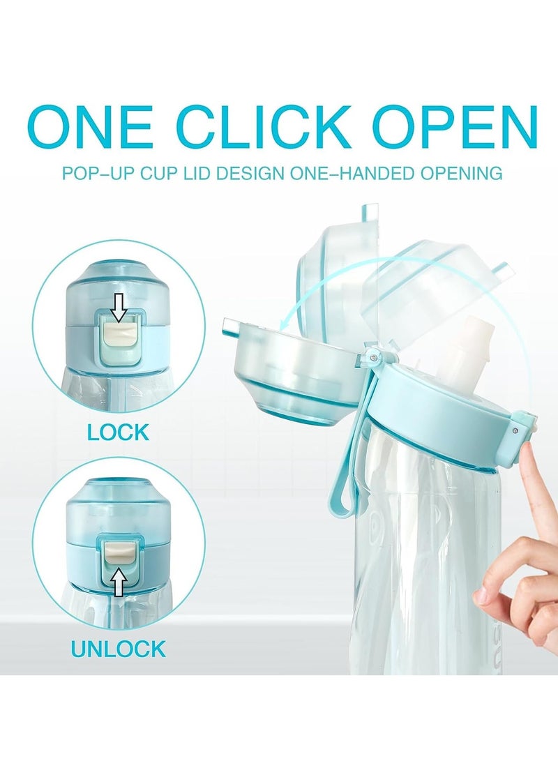 MIXDE Air Up Water Bottle, 650ML Scent Water Cup with 1 Flavour Pods,Leak Proof Sports Water Cup with Straw Suitable for Outdoor Sports,Gifts From Friends, Birthday Gifts (Blue) - Image 5