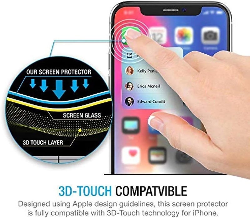 YMHML [2 Pack] Privacy Screen Protector for iPhone 11/XR, Tempered Glass Anti-Spy Bubble Free Case Friendly Easy Installation Film for iPhone 11/XR 6.1 Inch - Image 4
