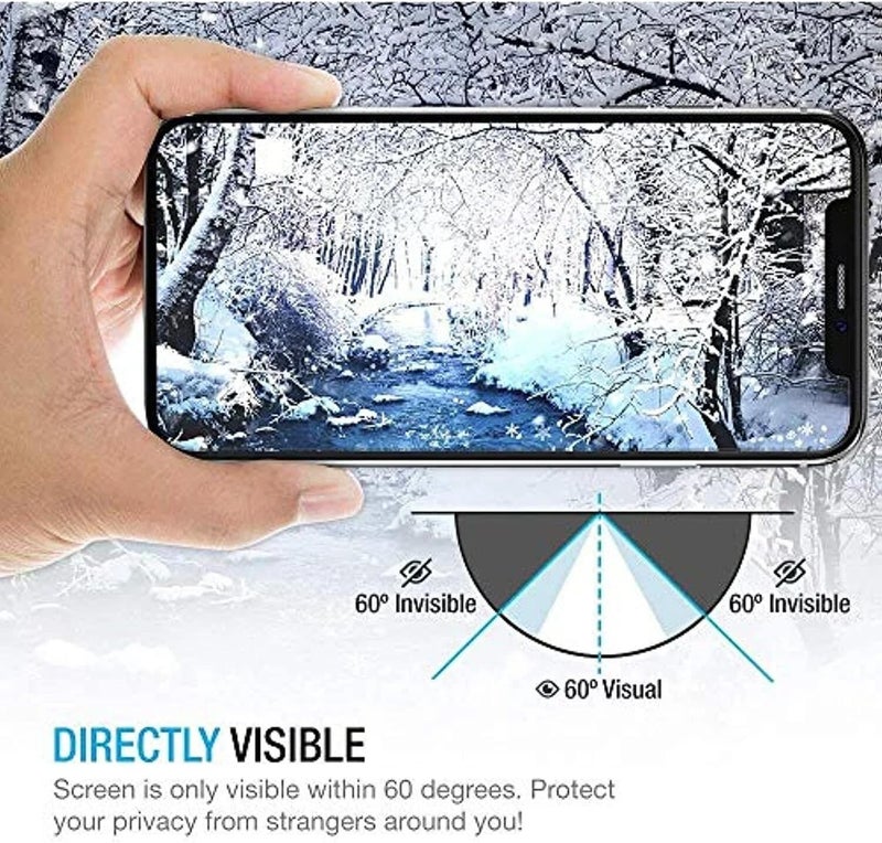 YMHML [2 Pack] Privacy Screen Protector for iPhone 11/XR, Tempered Glass Anti-Spy Bubble Free Case Friendly Easy Installation Film for iPhone 11/XR 6.1 Inch - Image 5