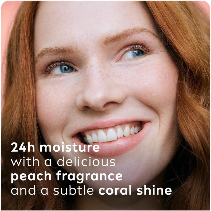 Labello Peach Shine Lip Balm, 24H Moisture, Vegan, 4.8g, Pack of 2 - Image 2