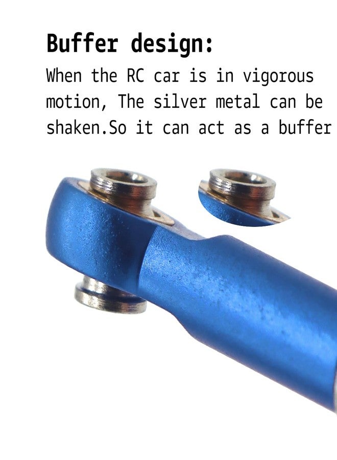 Nvwadayu Aluminum Adjustable Turnbuckles Camber Link Upgrade Parts for Traxxas 1/10 Rustler 2WD/4X4, Slash 4X4/2WD, Stampede 4X4/2WD VXL, Hoss 4x4, 7 PCS (Blue) - Image 3