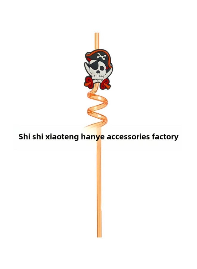 New Spiral Shape Color Straw Pirate Ship Accessories Detachable Factory Direct Cross-border For Wholesale-Color:SPR-3 - Image 1