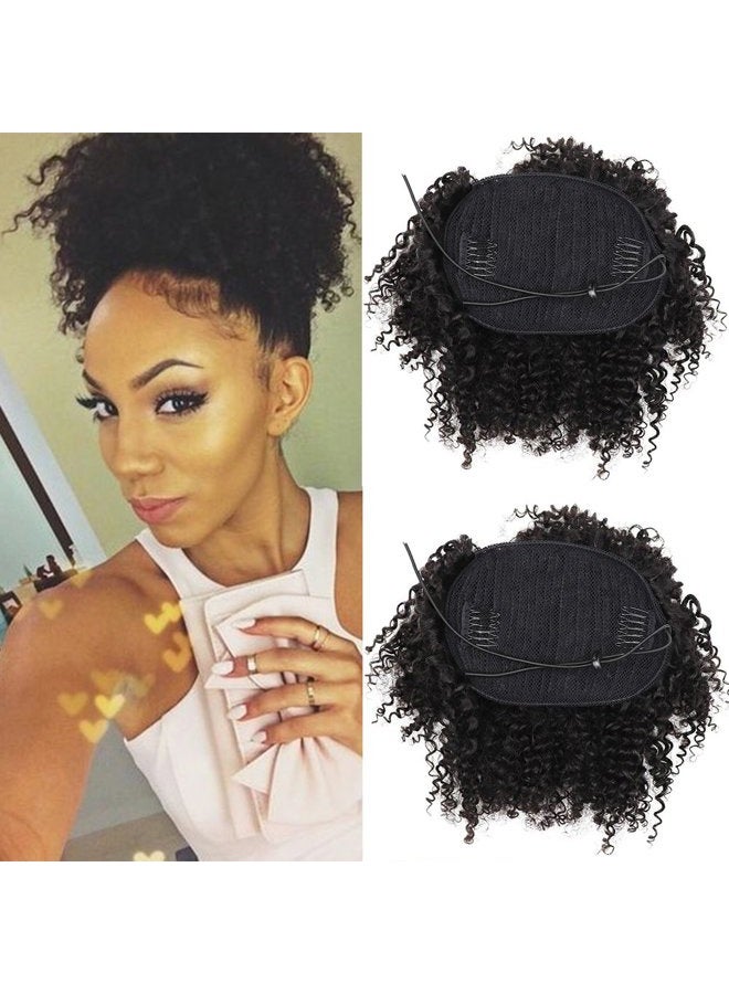 EIAKE CHYL Afro Kinky Curly human hair ponytail extensions Kinky Curly drawstring human hair ponytail hairpieces natural curly clip in ponytail (10) - Image 1