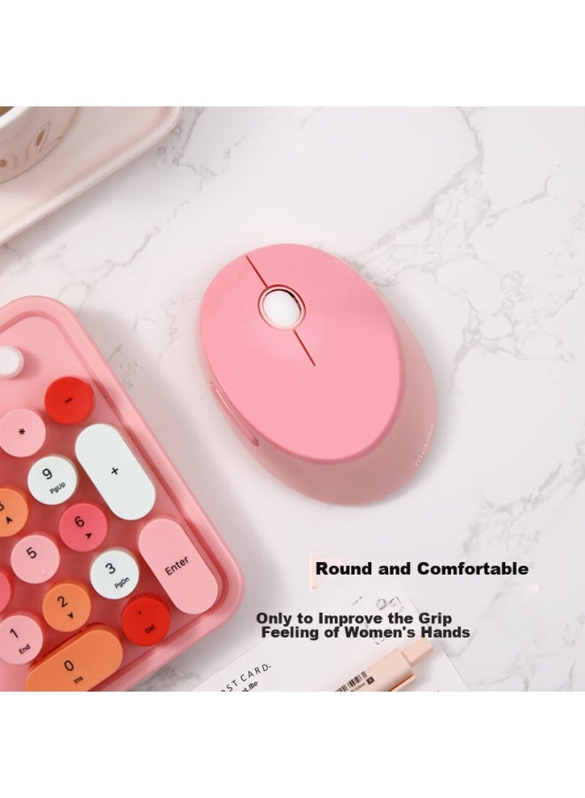 Mofii Sweet Wireless Retro Punk Keyboard And Mouse Set, Office Keyboard And Mouse Set, Mouse, Computer Keyboard, Laptop Keyboard, Pink Colorful - Image 3