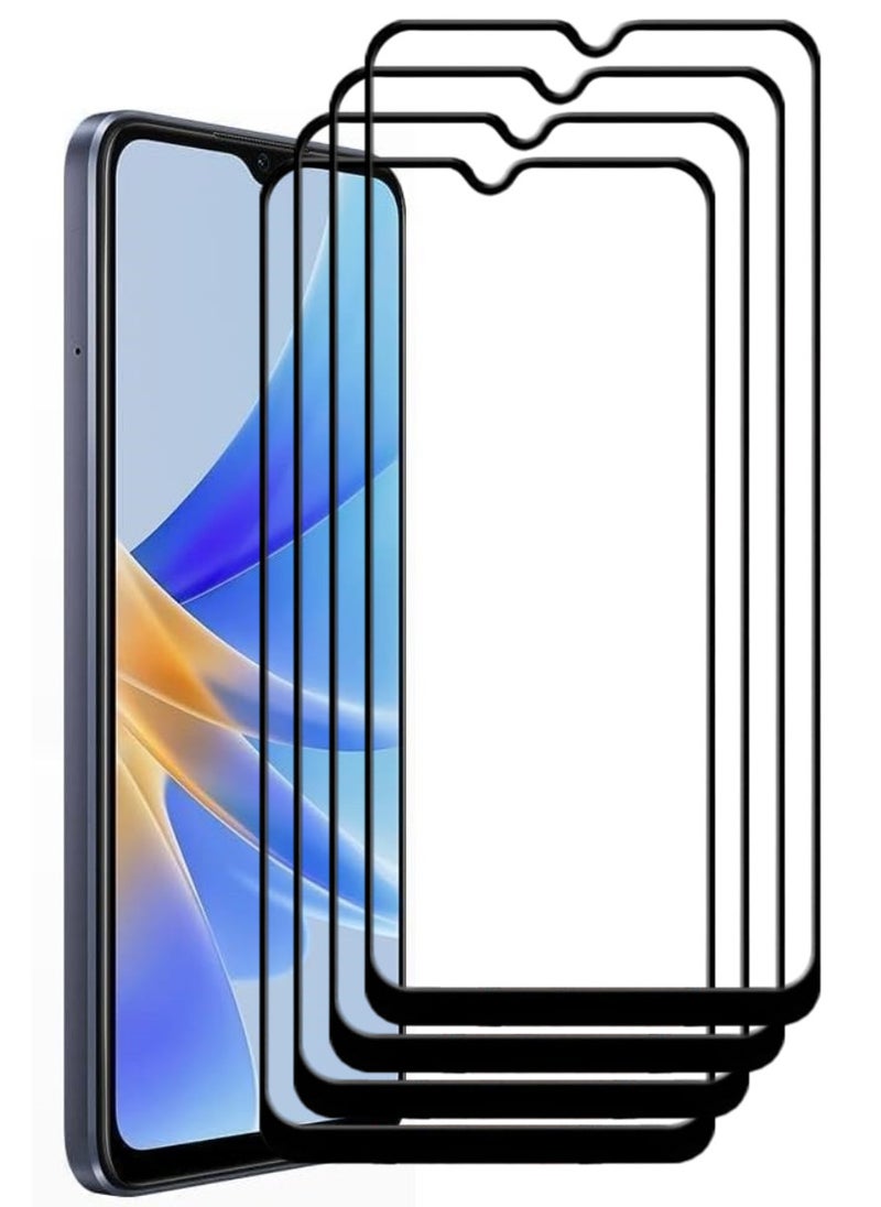 ACLIX 4 Pieces Antistatic ESD Dustproof Premium Quality High Definition Tempered Glass Screen Protector Designed For Oppo A17k - Image 1