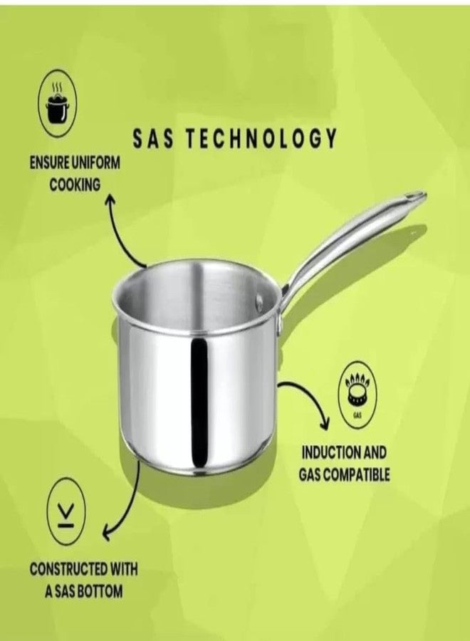 WEKTU TRIPLY Saucepan Sauce Pan 14 CM Diameter Without Lid 1.1 L - Image 3