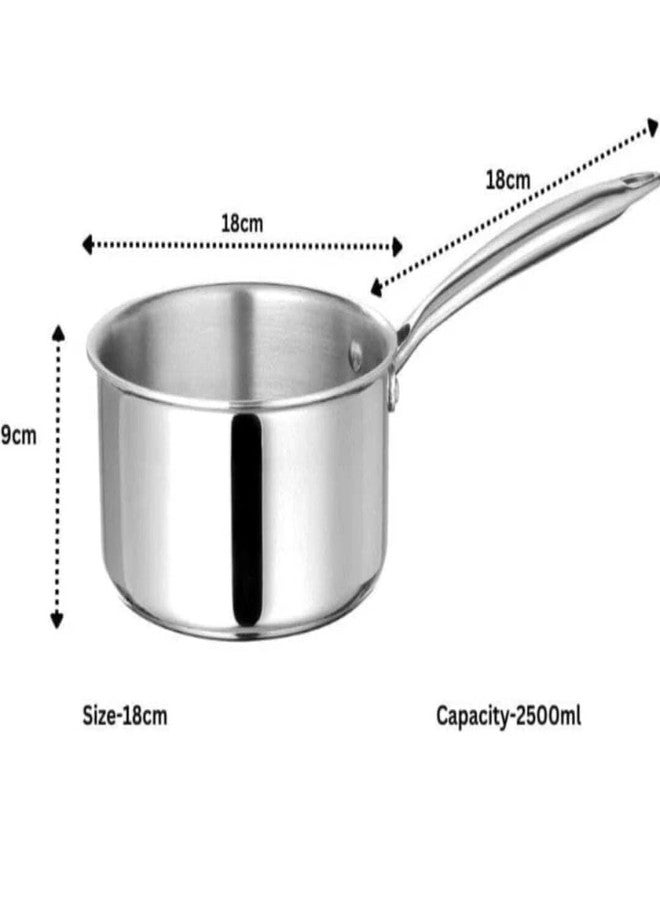 WEKTU TRIPLY Saucepan Sauce Pan 14 CM Diameter Without Lid 1.1 L - Image 2