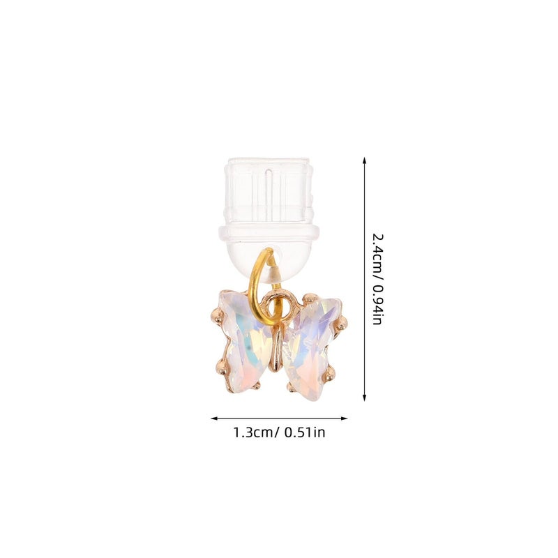 6Pcs Type C USB C Dust Plug Set With Butterfly Pendant For Phone Charging Port Protection - Image 3