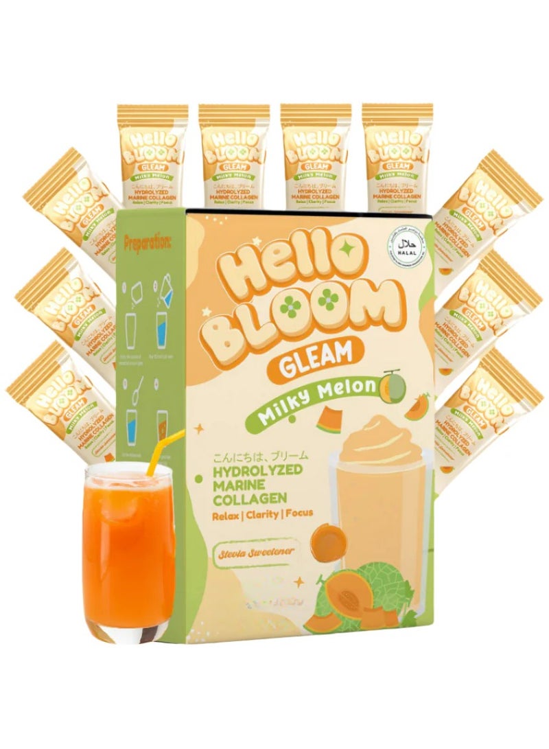Hello Bloom Gleam, Milky Melon 18Gx10Sachets - Image 2