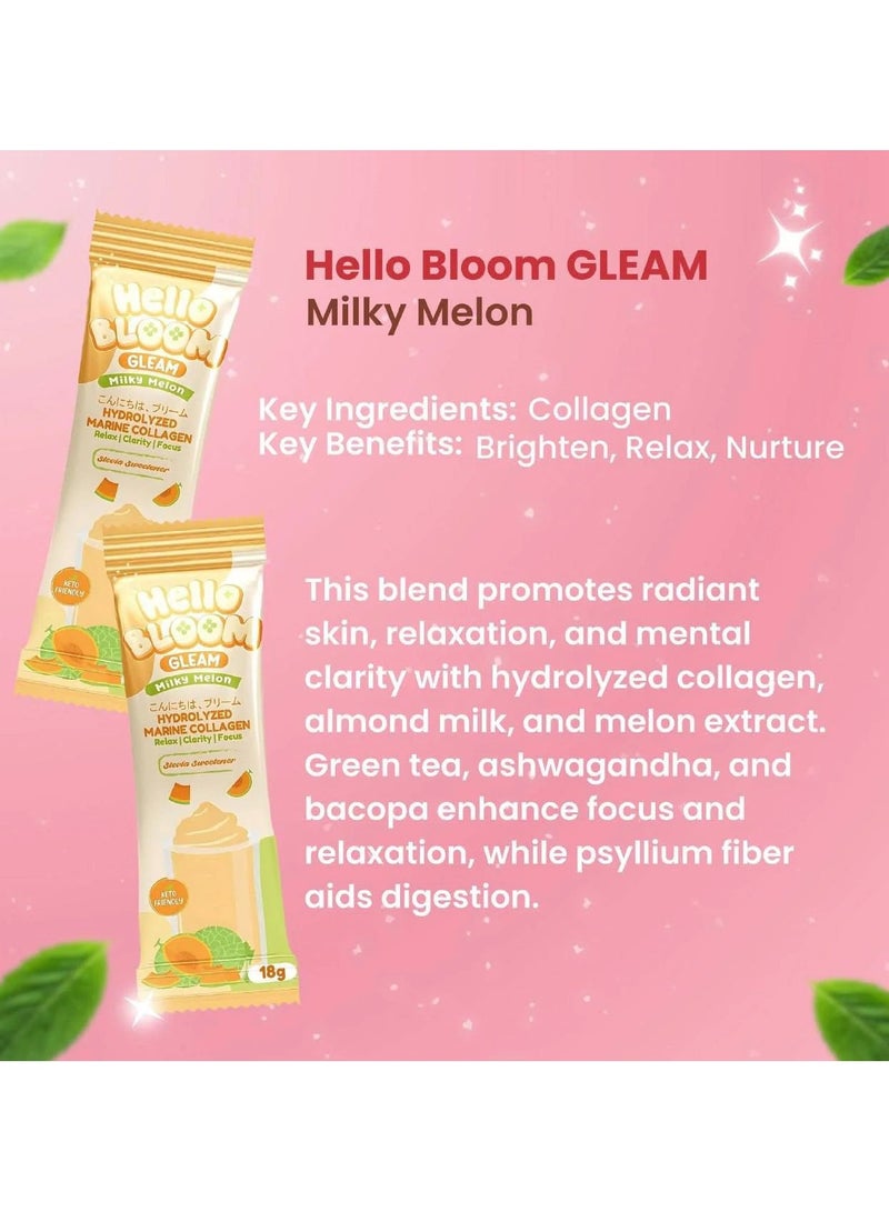 Hello Bloom Gleam, Milky Melon 18Gx10Sachets - Image 3