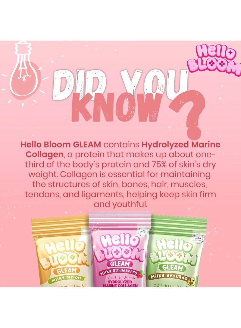 Hello Bloom Gleam, Milky Melon 18Gx10Sachets - Image 5
