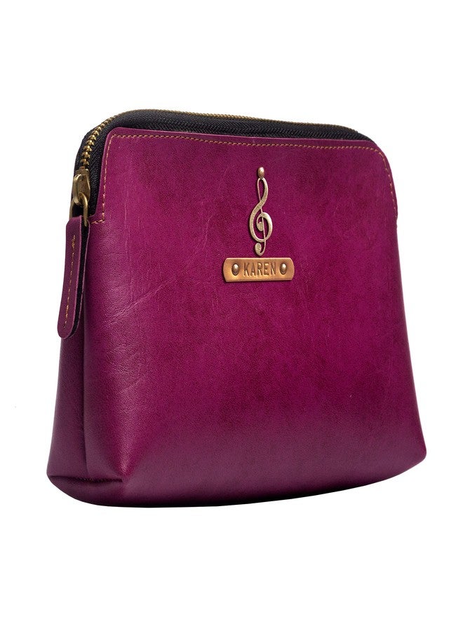 The Messy Corner Pouch | Carry All Pouch| Make up Kit| Travel Accessories Bag (Magenta) - Image 2