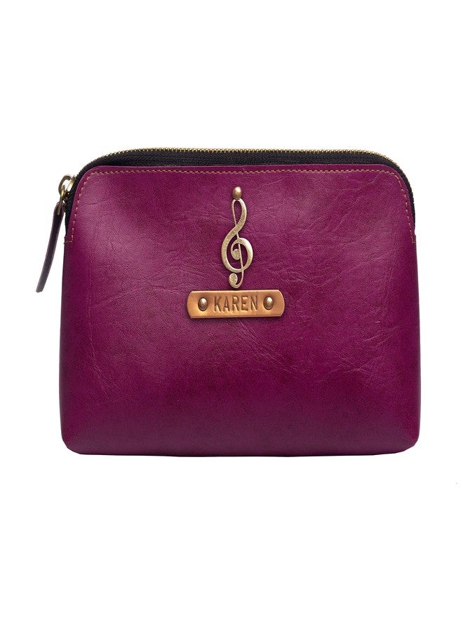 The Messy Corner Pouch | Carry All Pouch| Make up Kit| Travel Accessories Bag (Magenta) - Image 1