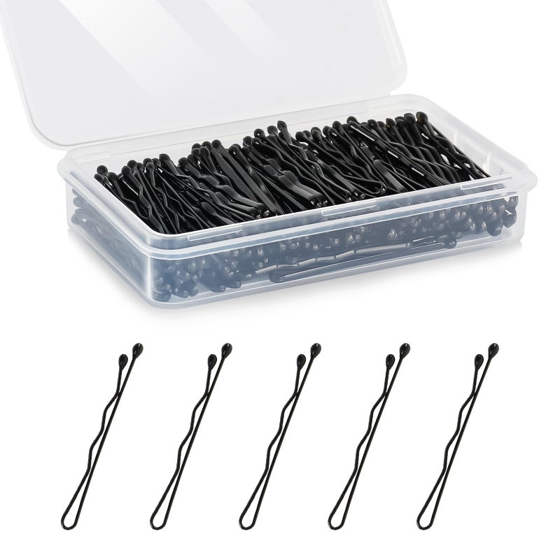 DySaLic Mini Bobby Pins Black, 150 Count 1.38 Inch Small Bobby Pins with Storage Box for Kids, Girls and Women, Premium Hair Mini Pins for All Hair Types - Black - Image 1