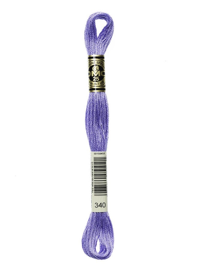 DMC 117-340 Mouline Stranded Cotton Six Strand Embroidery Floss Thread, Medium Blue Violet, 8.7-Yard - Image 1
