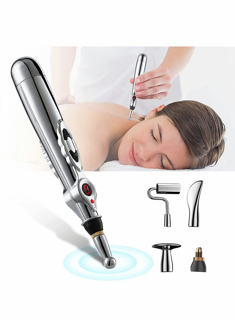 Excefore Acupuncture Pen, 5-in-1Electronic Acupuncture Massage Pen Pain Relief Therapy/Powerful Meridian Energy Pen Chinese Medicine accupuncture for Health Life  - Image 1
