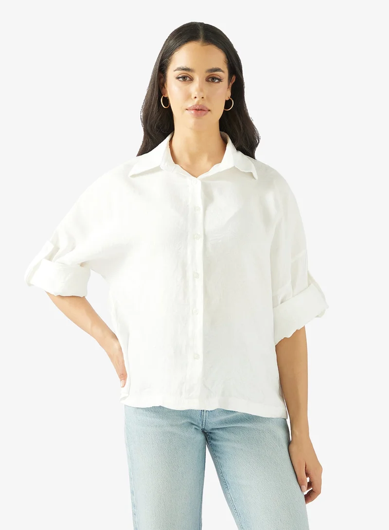 جينجر قميص بأزرار واسع