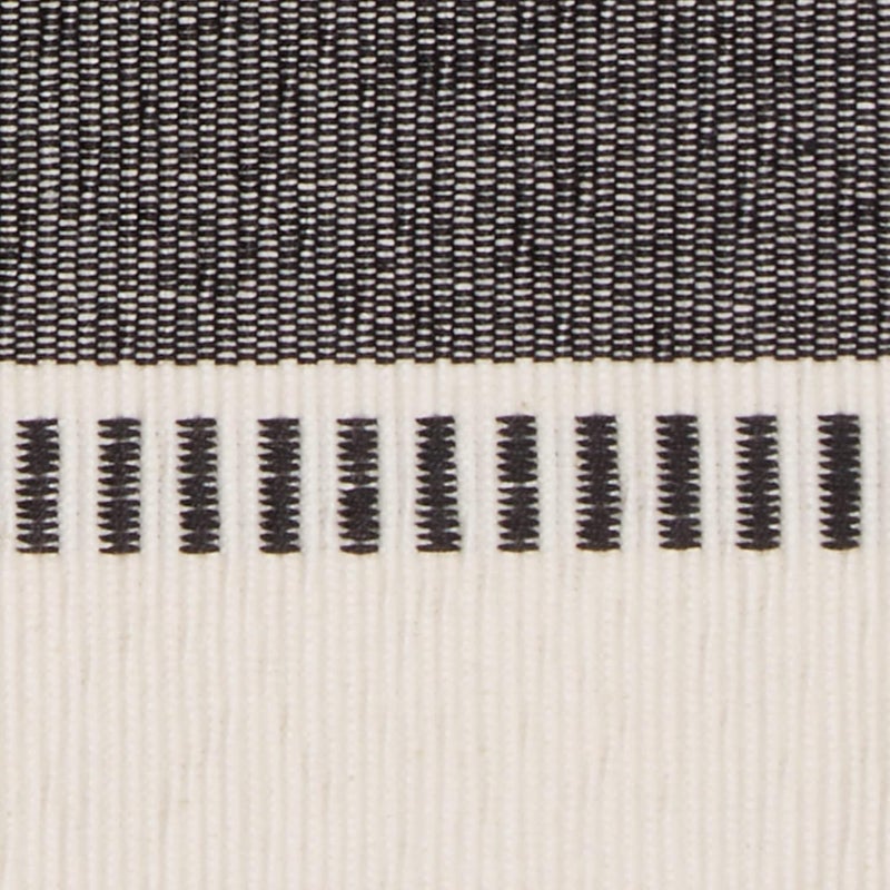 DII Dobby Stripe Woven Table Runner, 13x108 (13x113.5, Fringe Included), Black - Image 3