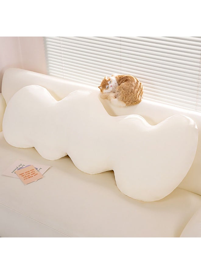 Side Sleeper Body Pillow, Cloud Shape Cooling Long Pillow with Removable Cover for Comfortable Sleep, Full Body Pillow for Kids Adults Pregnancy (White)  - Image 1