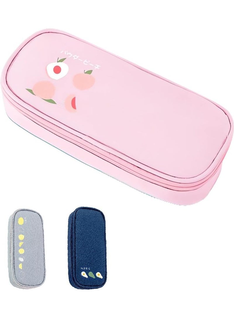 AUTOYSUR Pencil Case Organizer, Marker Pencil Pen Organizer Case, Art Supply Pencil Case, Travel Case Organizer, School Supplies for Middle High College Student Office (Pink) - Image 1