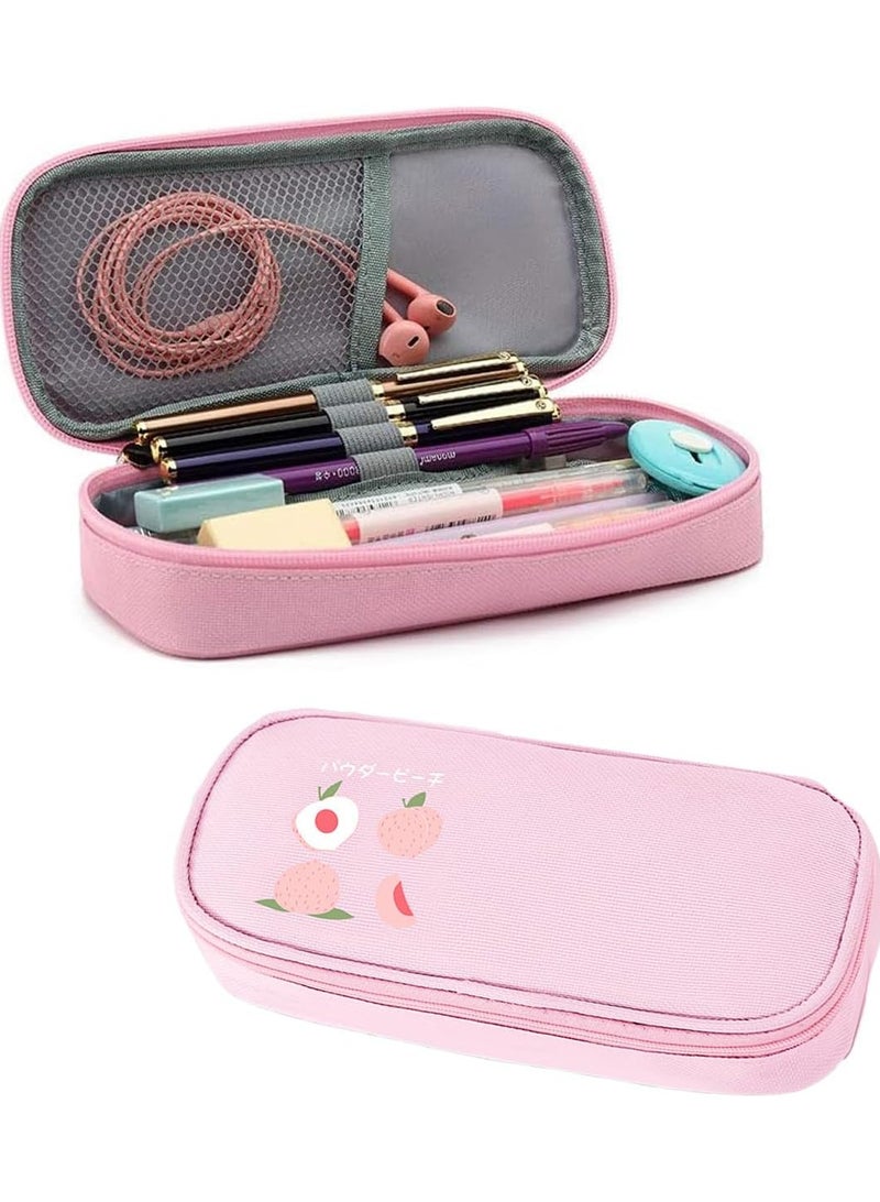 AUTOYSUR Pencil Case Organizer, Marker Pencil Pen Organizer Case, Art Supply Pencil Case, Travel Case Organizer, School Supplies for Middle High College Student Office (Pink) - Image 3