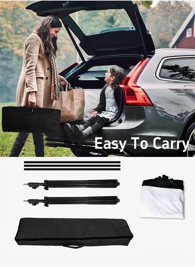 XiuWoo Projector Screen and Stand, 100 Inch Portable Outdoor,16:9 4K 1080p HD Movie,with Carry Bag for Indoor Outdoor Home Theater Camping Foldable Anti Crease  - Image 5