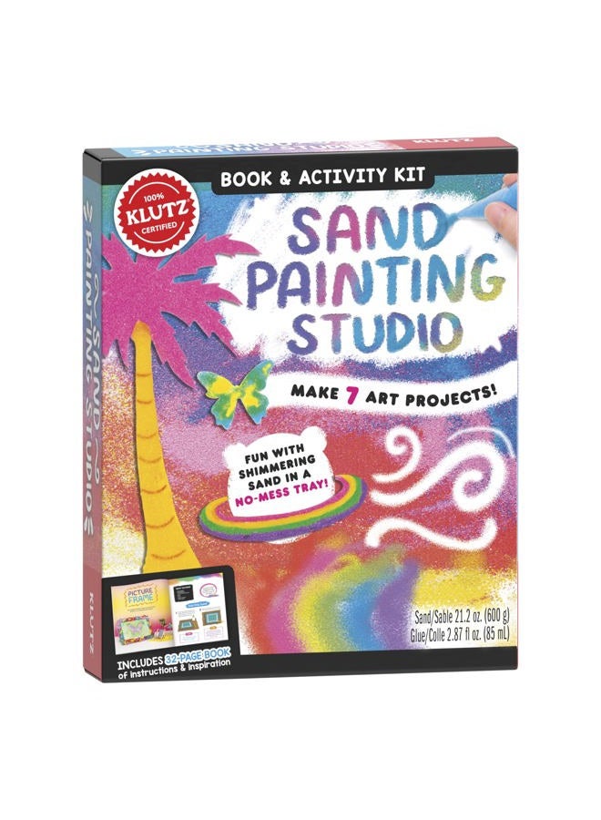 Sand Painting Studio - Sand Art Kit - Tropical Tie-Dye Themed - 6 Artwork Boards, Photo Frame & Motifs - Ages 6+