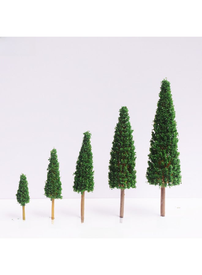 Handmade Scene Model Tree Landscaping Small Trees Plastic Ring Art Micro Landscape Finished Tree Sand Table Modeling Materials-Color:Dark Green 10cm A Tree  - Image 2