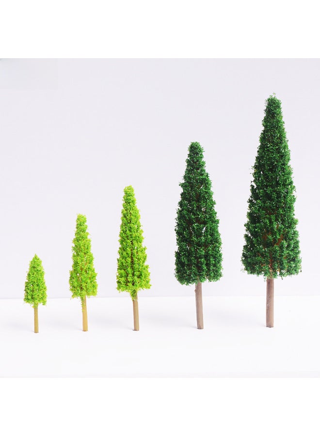 Handmade Scene Model Tree Landscaping Small Trees Plastic Ring Art Micro Landscape Finished Tree Sand Table Modeling Materials-Color:Dark Green 10cm A Tree  - Image 1