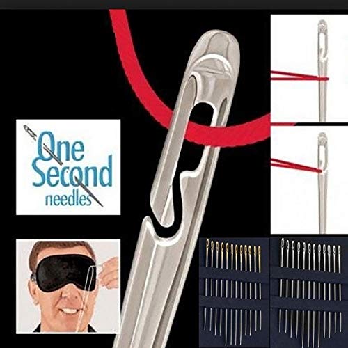Moira Self Threading Needles Pack of 12 (Silver, 3 Different Sizes Needles Set) - Image 2