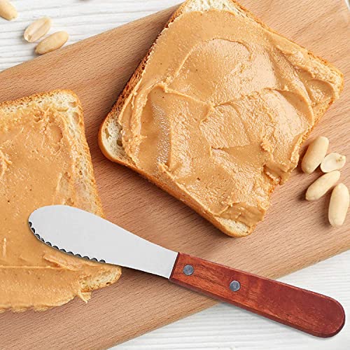 TASKHOUSE Butter Knife Sandwich Spreader Stainless Steel with Wooden Handle Jam Knife for Breakfast (1 Piece) - Image 2