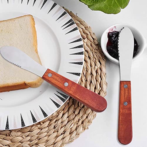TASKHOUSE Butter Knife Sandwich Spreader Stainless Steel with Wooden Handle Jam Knife for Breakfast (1 Piece) - Image 4