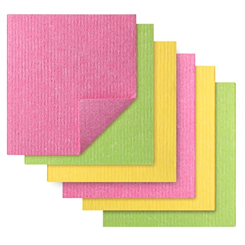 Mr. Pen Mr Pen Dish Cloths 6 pcs Reusable Paper Towels Absorbent Kitchen Towels Dishcloths for Kitchen Cellulose and Cotton - Image 2