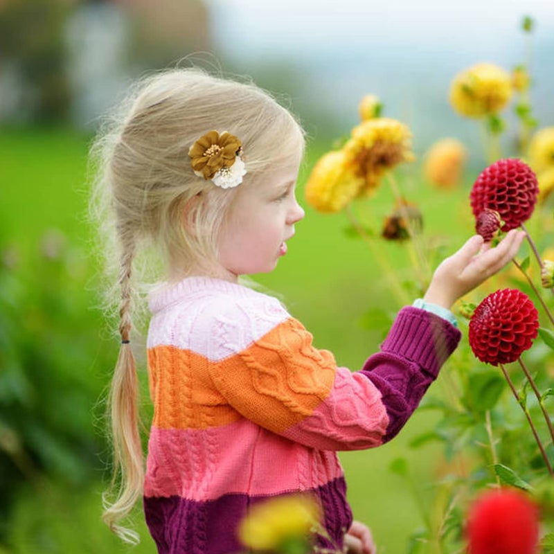 Cinaci 9 Pack Delicate Vintage Floral Rose Flower Alligator Hair Clips Brides Barrettes Accessories for Baby Girls Infants Toddlers Kids Teens Princess - Image 2