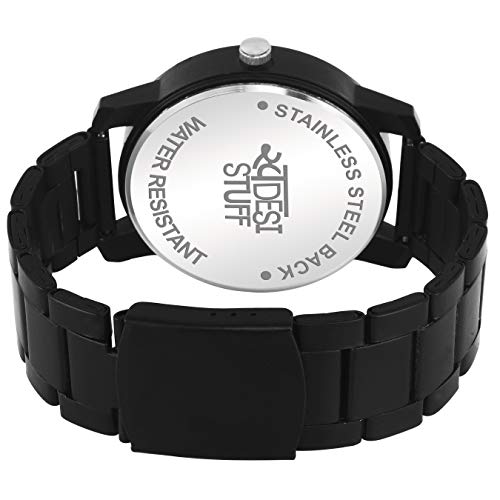 SWADESI STUFF Analogue Black Dial Metal Strap Watch for Men and Boy - Image 4