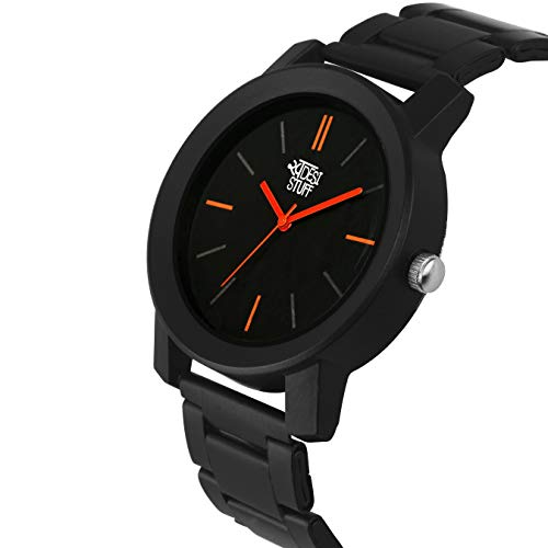SWADESI STUFF Analogue Black Dial Metal Strap Watch for Men and Boy - Image 2