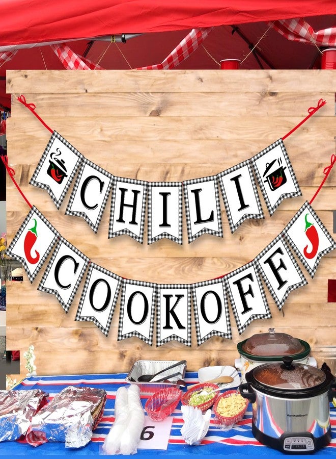 ANTING Chili Cook Off Competition Party Banner Chili Contest Tasting Competition Party Banner for Chili Cook Off Party Decorations Supplies - Image 1